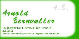 arnold bernvaller business card